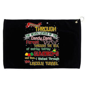 Funny Christmas Elf Map Grommeted Golf Towel