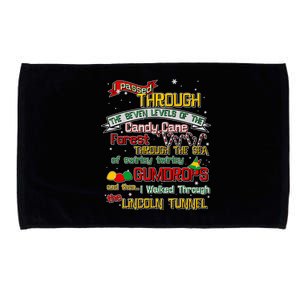 Funny Christmas Elf Map Microfiber Hand Towel