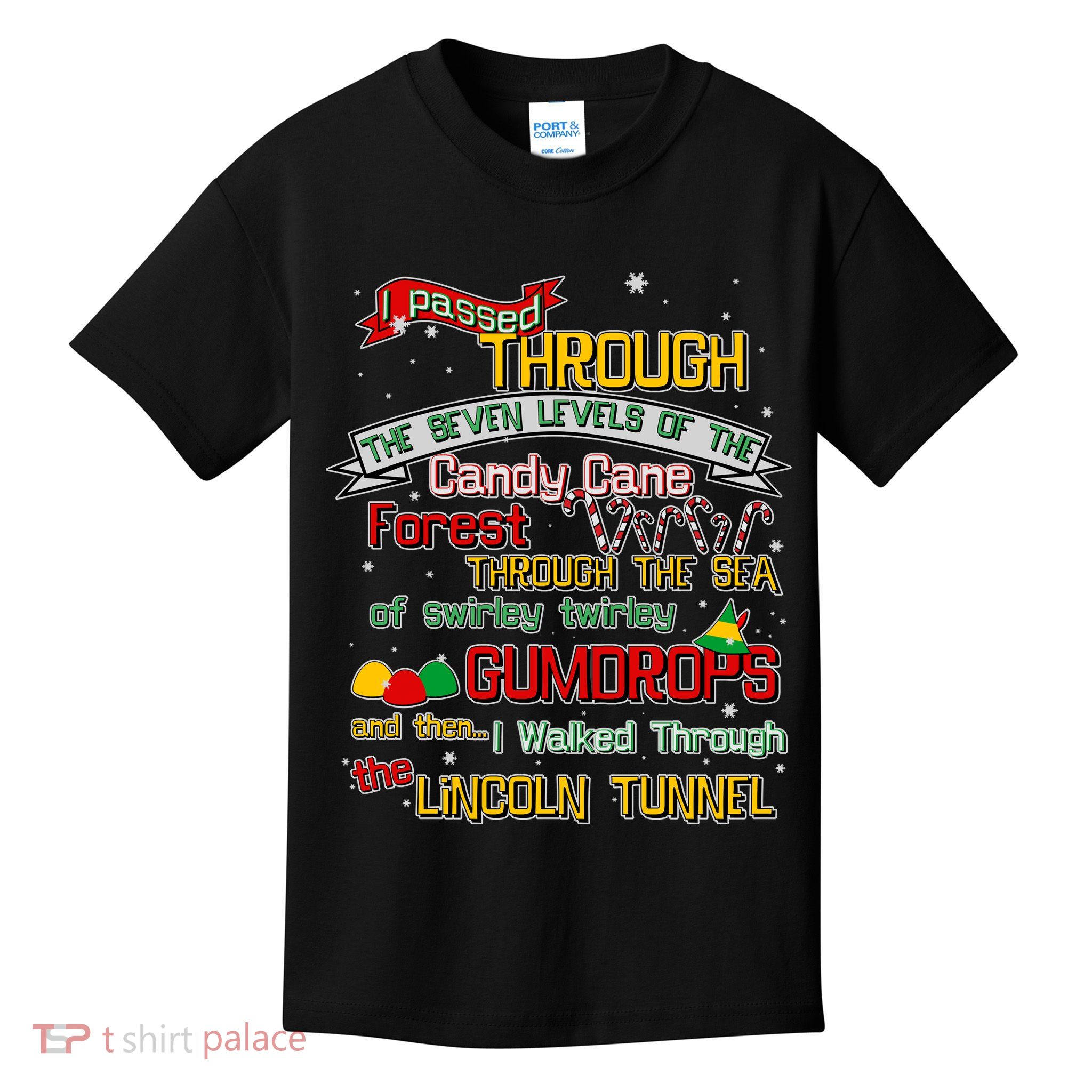 Funny Christmas Elf Map Kids T-Shirt