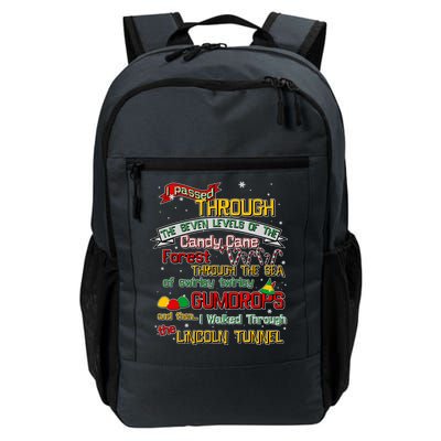 Funny Christmas Elf Map Daily Commute Backpack