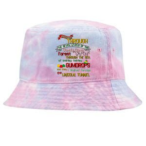 Funny Christmas Elf Map Tie-Dyed Bucket Hat