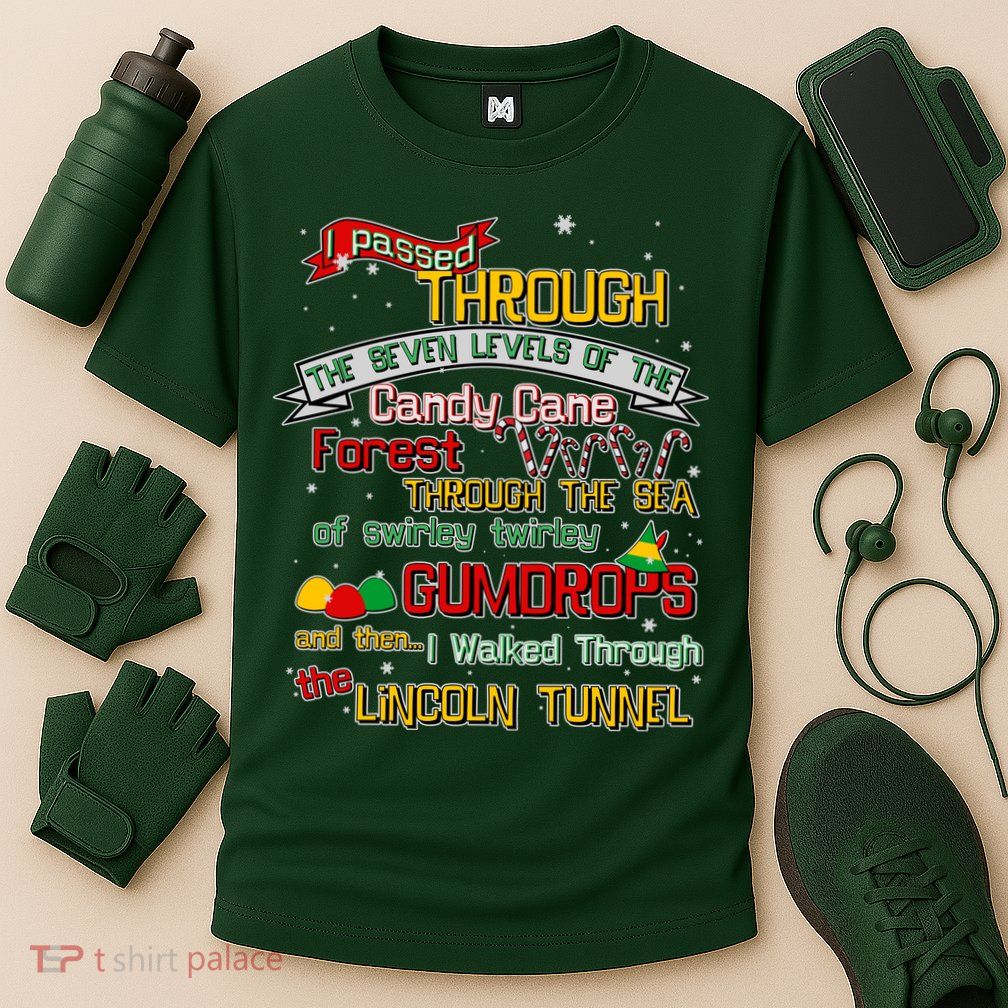 Funny Christmas Elf Map Performance Shirt