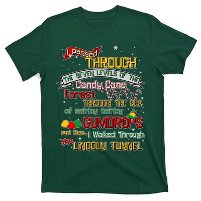 Funny Christmas Elf Map T-Shirt