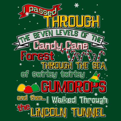 Funny Christmas Elf Map T-Shirt
