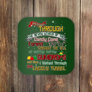 Funny Christmas Elf Map Coaster