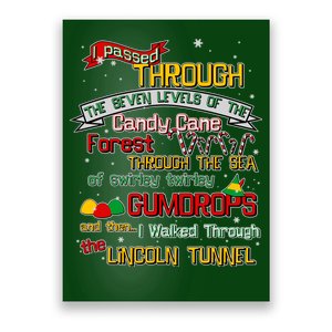 Funny Christmas Elf Map Poster