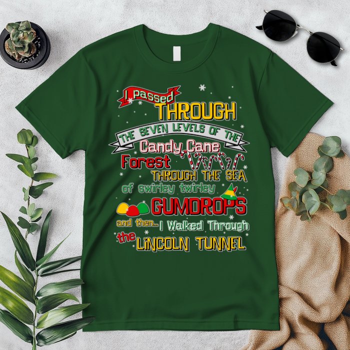 Funny Christmas Elf Map Premium T-Shirt