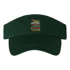 Funny Christmas Elf Map Valucap Bio-Washed Visor