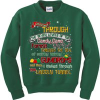 Funny Christmas Elf Map Kids Sweatshirt