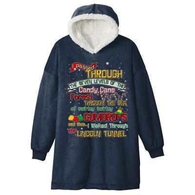 Funny Christmas Elf Map Hooded Wearable Blanket