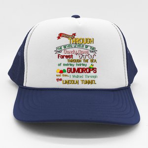 Funny Christmas Elf Map Trucker Hat