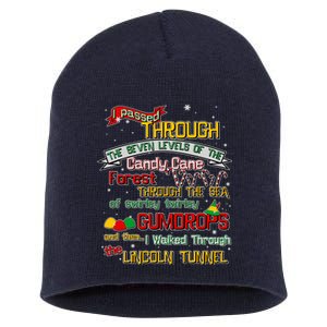 Funny Christmas Elf Map Short Acrylic Beanie