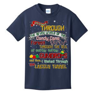 Funny Christmas Elf Map Kids T-Shirt