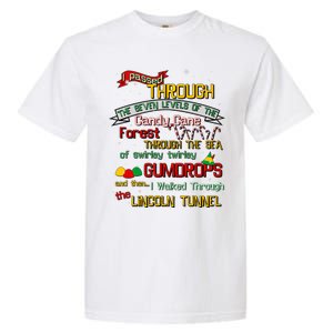 Funny Christmas Elf Map Garment-Dyed Heavyweight T-Shirt