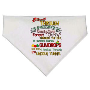 Funny Christmas Elf Map USA-Made Doggie Bandana