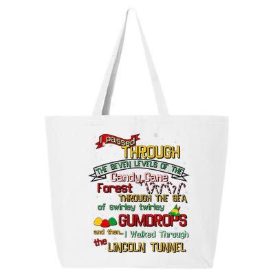 Funny Christmas Elf Map 25L Jumbo Tote