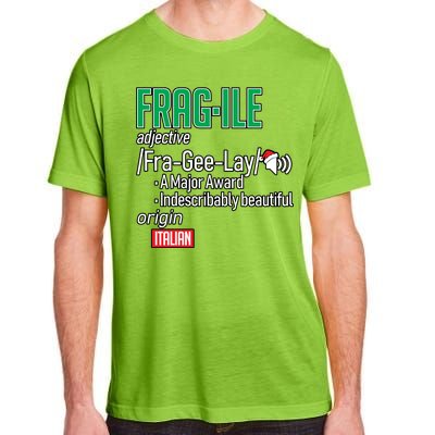 Funny Christmas Fragile Definition  Adult ChromaSoft Performance T-Shirt