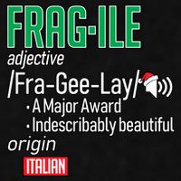 Funny Christmas Fragile Definition  Ladies PosiCharge Tri-Blend Wicking Tank