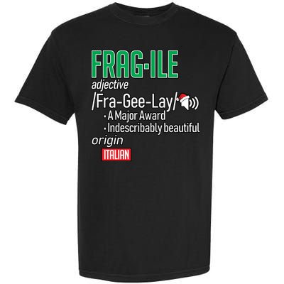 Funny Christmas Fragile Definition  Garment-Dyed Heavyweight T-Shirt