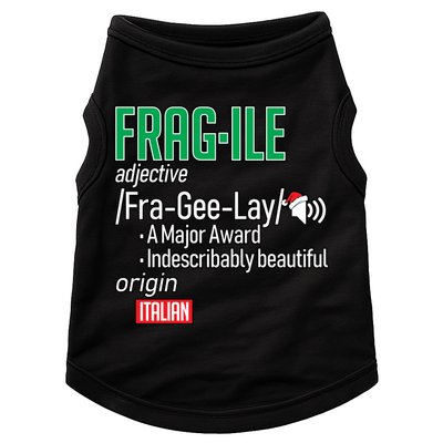 Funny Christmas Fragile Definition  Doggie Tank