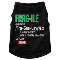 Funny Christmas Fragile Definition  Doggie Tank
