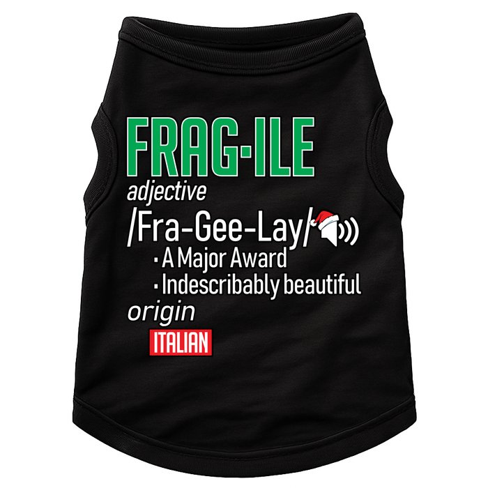 Funny Christmas Fragile Definition  Doggie Tank