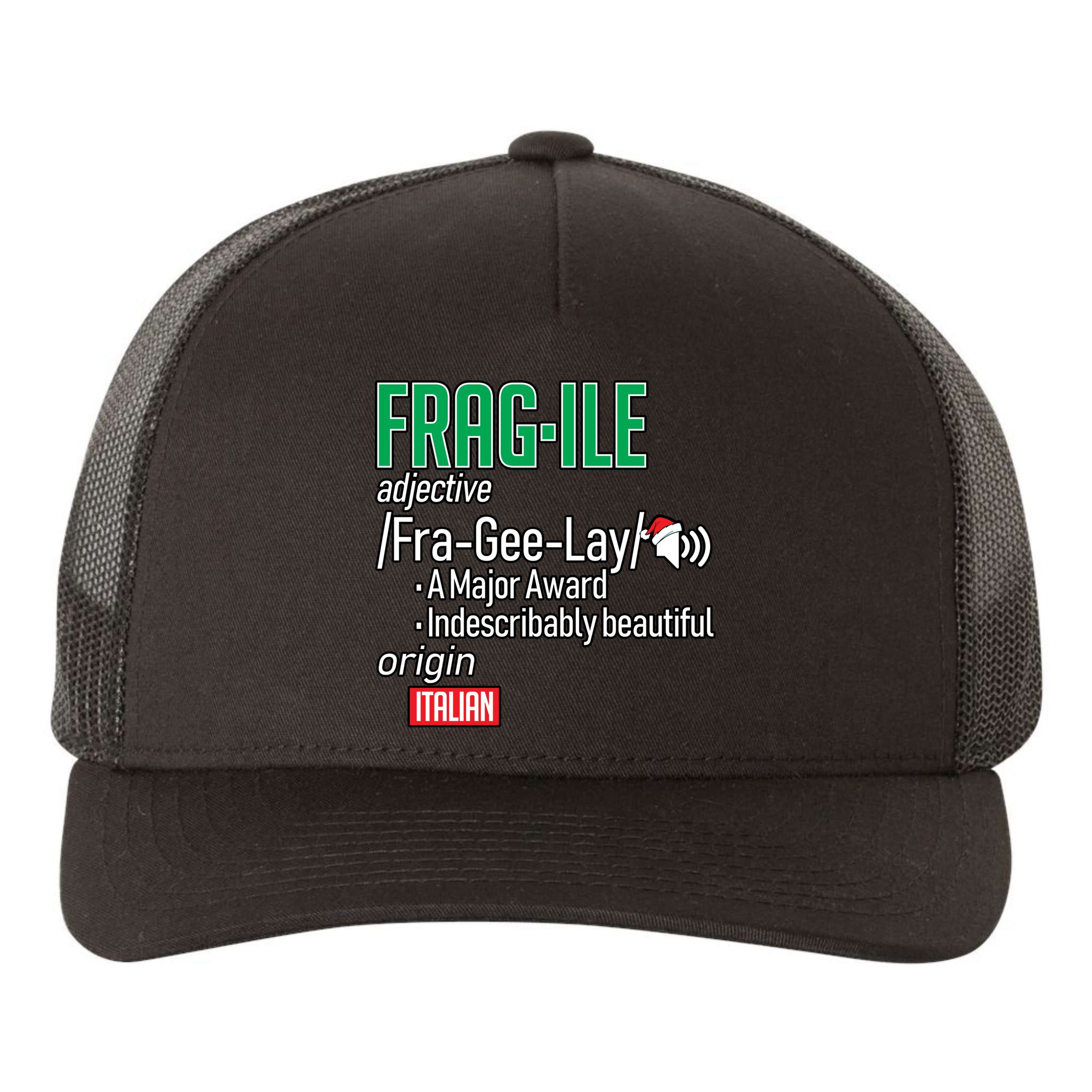 Funny Christmas Fragile Definition  Yupoong Adult 5-Panel Trucker Hat