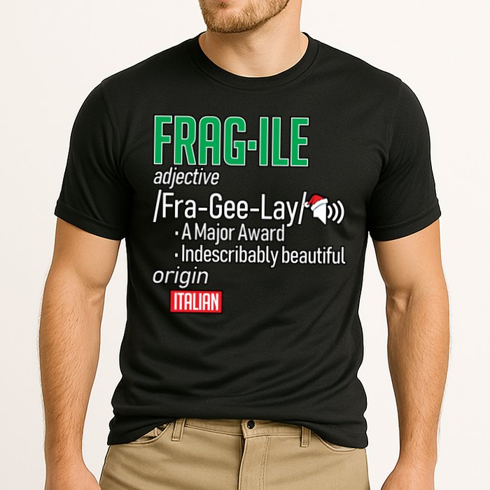 Funny Christmas Fragile Definition  Performance Shirt
