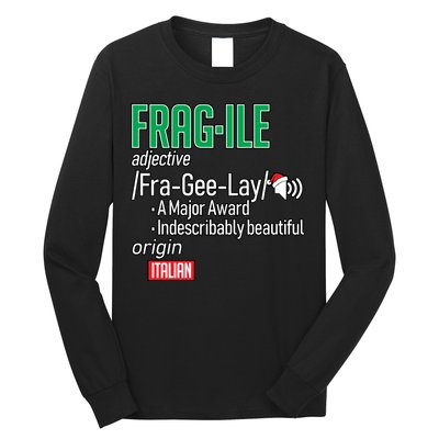 Funny Christmas Fragile Definition  Long Sleeve Shirt