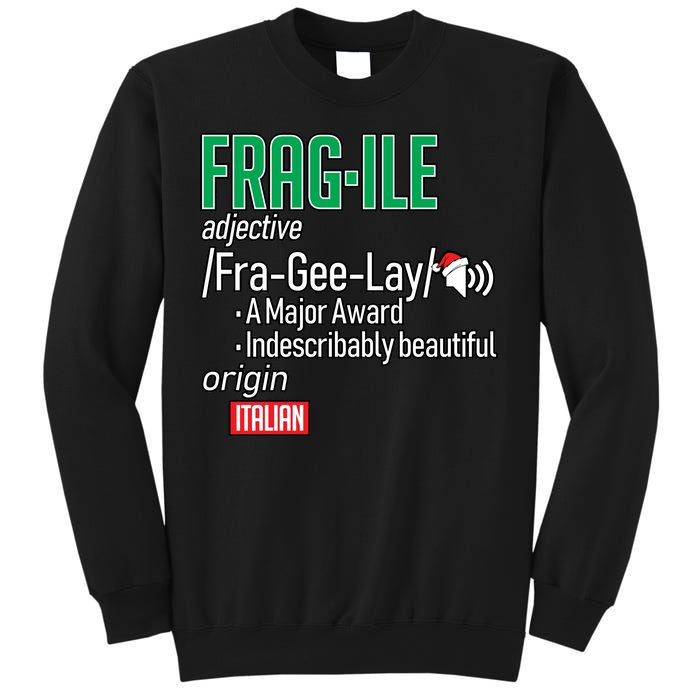 Funny Christmas Fragile Definition  Sweatshirt