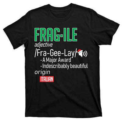 Funny Christmas Fragile Definition  T-Shirt