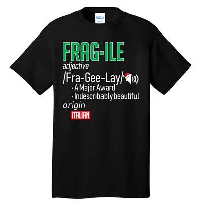 Funny Christmas Fragile Definition  Tall T-Shirt