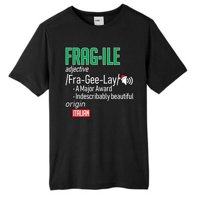 Funny Christmas Fragile Definition  Tall Fusion ChromaSoft Performance T-Shirt