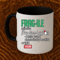 Funny Christmas Fragile Definition  Mug