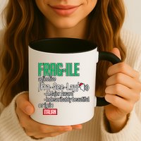 Funny Christmas Fragile Definition  Mug