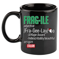 Funny Christmas Fragile Definition  11oz C Handle Ceramic Mug