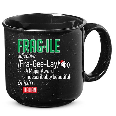 Funny Christmas Fragile Definition  15oz Campfire Ceramic Mug