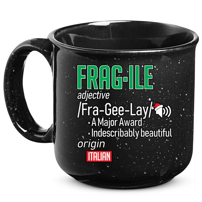 Funny Christmas Fragile Definition  15oz Campfire Ceramic Mug