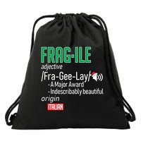 Funny Christmas Fragile Definition  Drawstring Bag