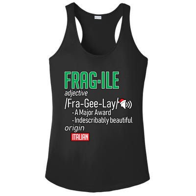 Funny Christmas Fragile Definition  Ladies PosiCharge Competitor Racerback Tank