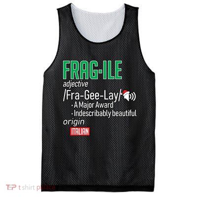 Funny Christmas Fragile Definition  Mesh Reversible Basketball Jersey Tank
