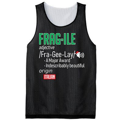 Funny Christmas Fragile Definition  Mesh Reversible Basketball Jersey Tank