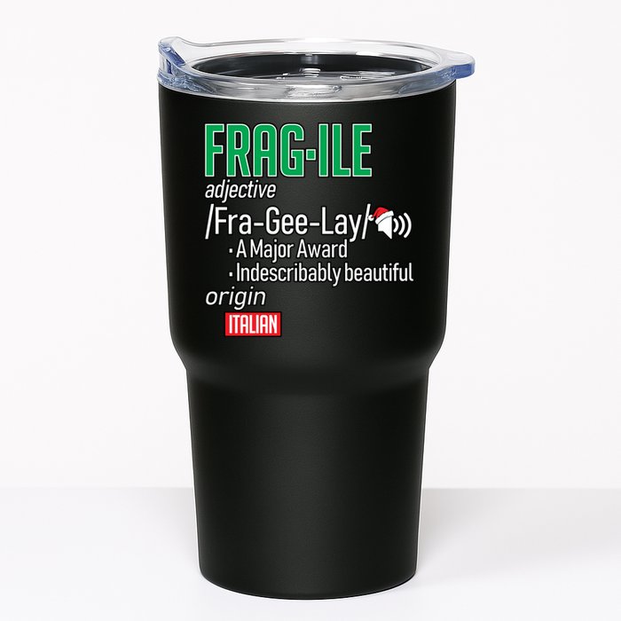 Funny Christmas Fragile Definition  Tumbler