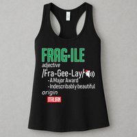 Funny Christmas Fragile Definition  Womens Tank Top