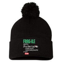 Funny Christmas Fragile Definition  Pom Pom 12in Knit Beanie