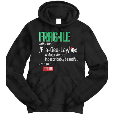 Funny Christmas Fragile Definition  Tie Dye Hoodie