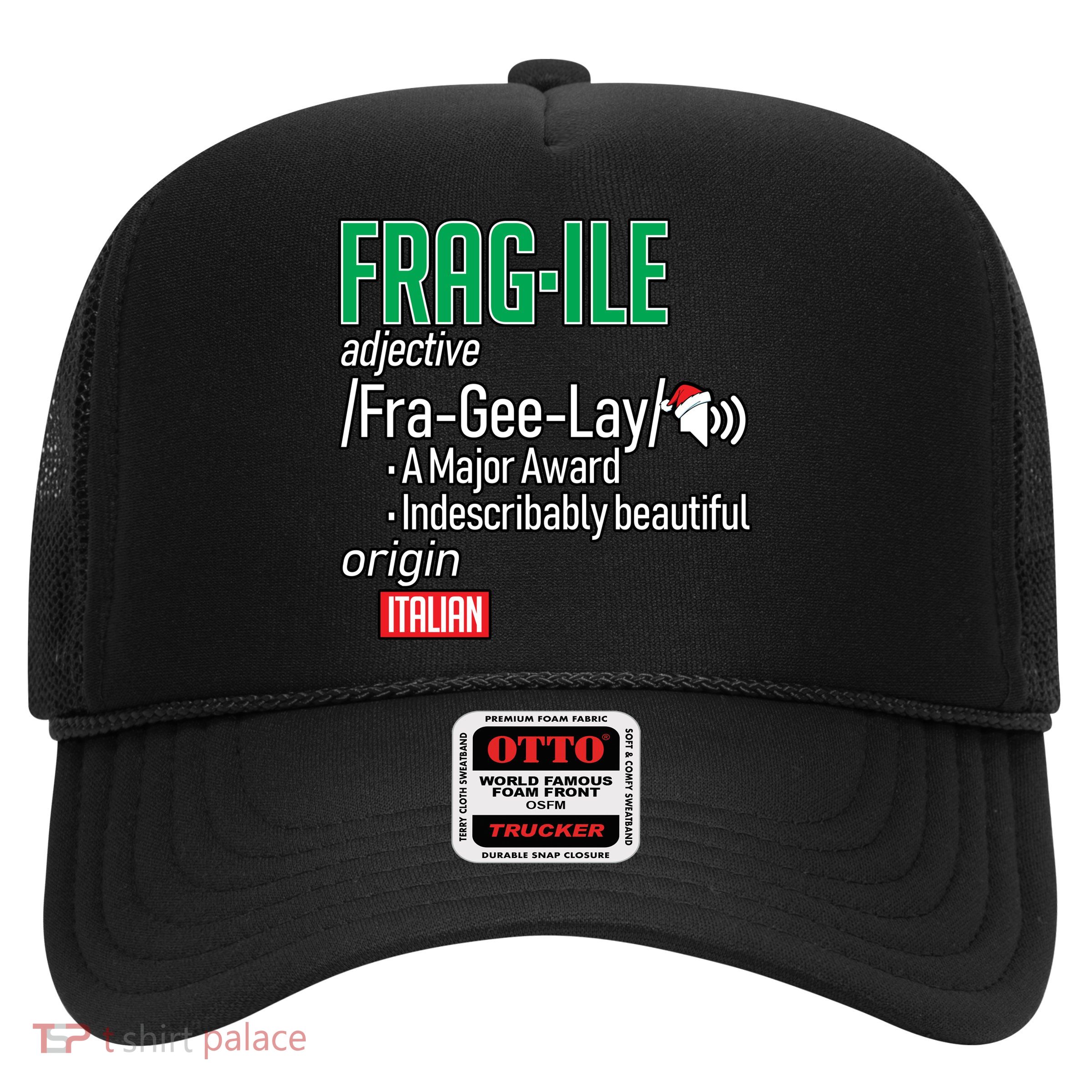 Funny Christmas Fragile Definition  Trucker Hat