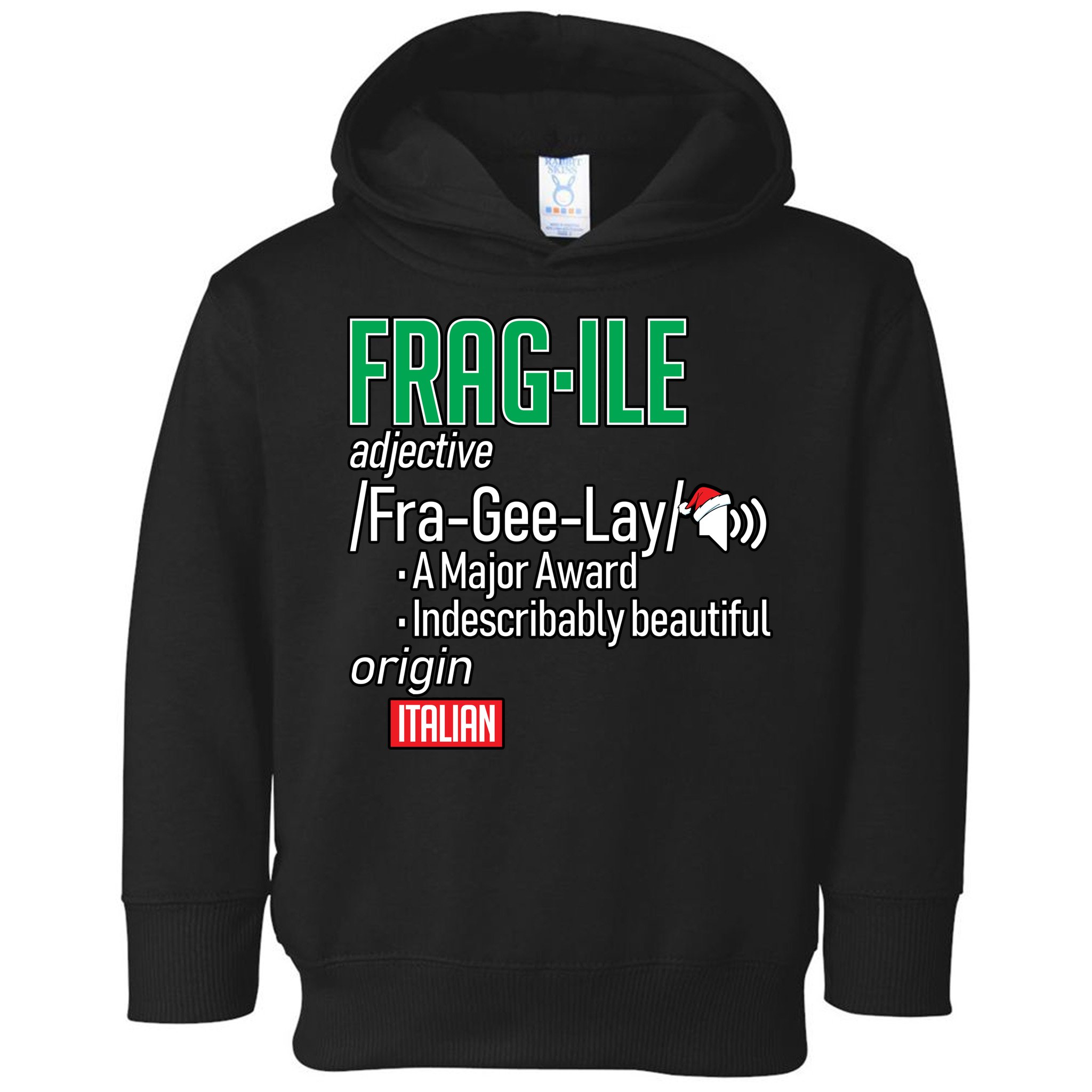 Funny Christmas Fragile Definition  Toddler Hoodie