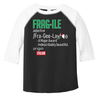 Funny Christmas Fragile Definition  Toddler Fine Jersey T-Shirt