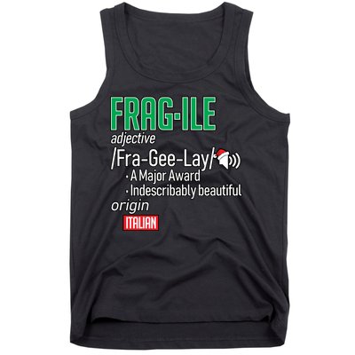 Funny Christmas Fragile Definition  Tank Top